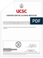 Certificado de Alumno Regular: 0 2 A e 7 B 2 0 1 0 e F 9 2 0 1