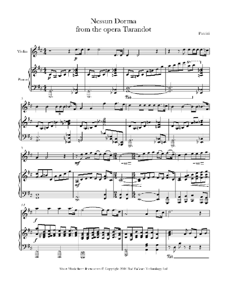 Nessun Dorma | PDF
