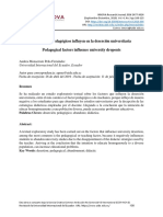 Los Factores Pedagógicos Influyen en La Deserción Universitaria Pedagogical Factors Influence University Dropouts