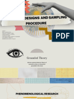 Research Design and Sampling Procedure