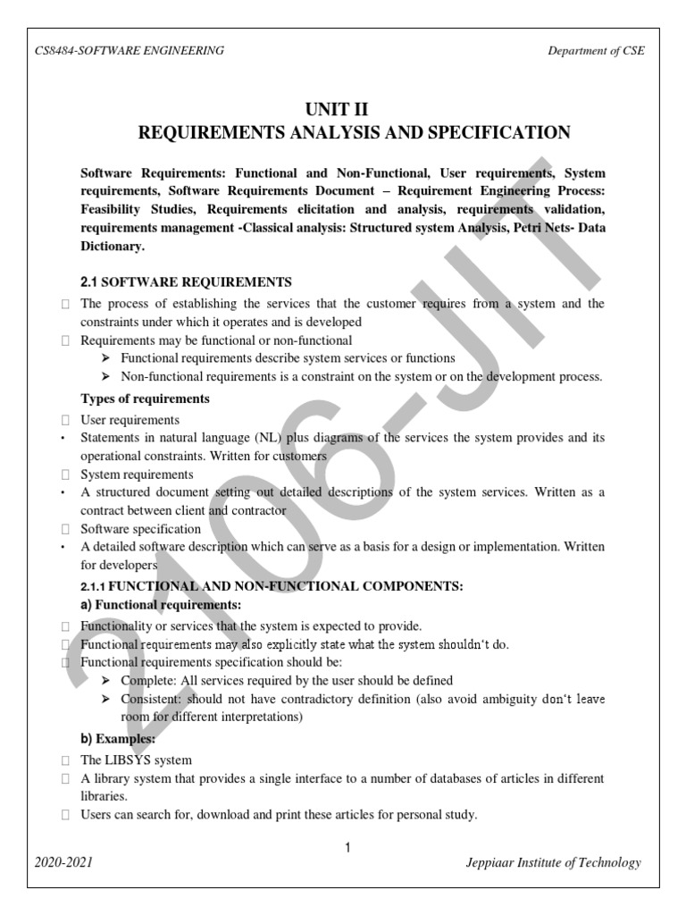 Requirement Analysis | PDF