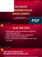 Sejarah Perkembangan Manajemen