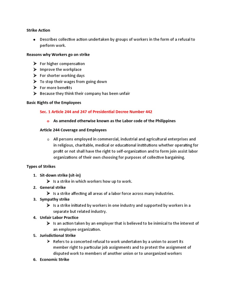 Strike Action | PDF | Strike Action | Employment