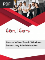 Course WS 011T00 A Windows Server 2019 Administration