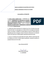 Elaboración Del Inventario de Recursos Turísticos Como Base para La Planificación Territorial de