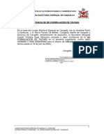 Constancia de No Formulación de Tachas