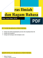 1. LARAS ILMIAH DAN RAGAM BAHASA