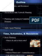 Time, Schedules, and Resources - Hierarchical Task Network Planning - Planning and Acting in Nondeterministic Domains - Multi Agent Planning