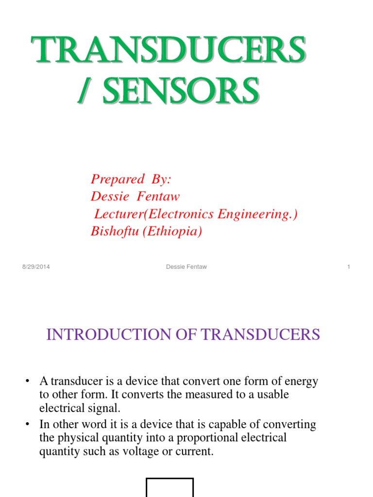 Sensors Suger Factory Lecture Note PDF Flow Measurement Pressure