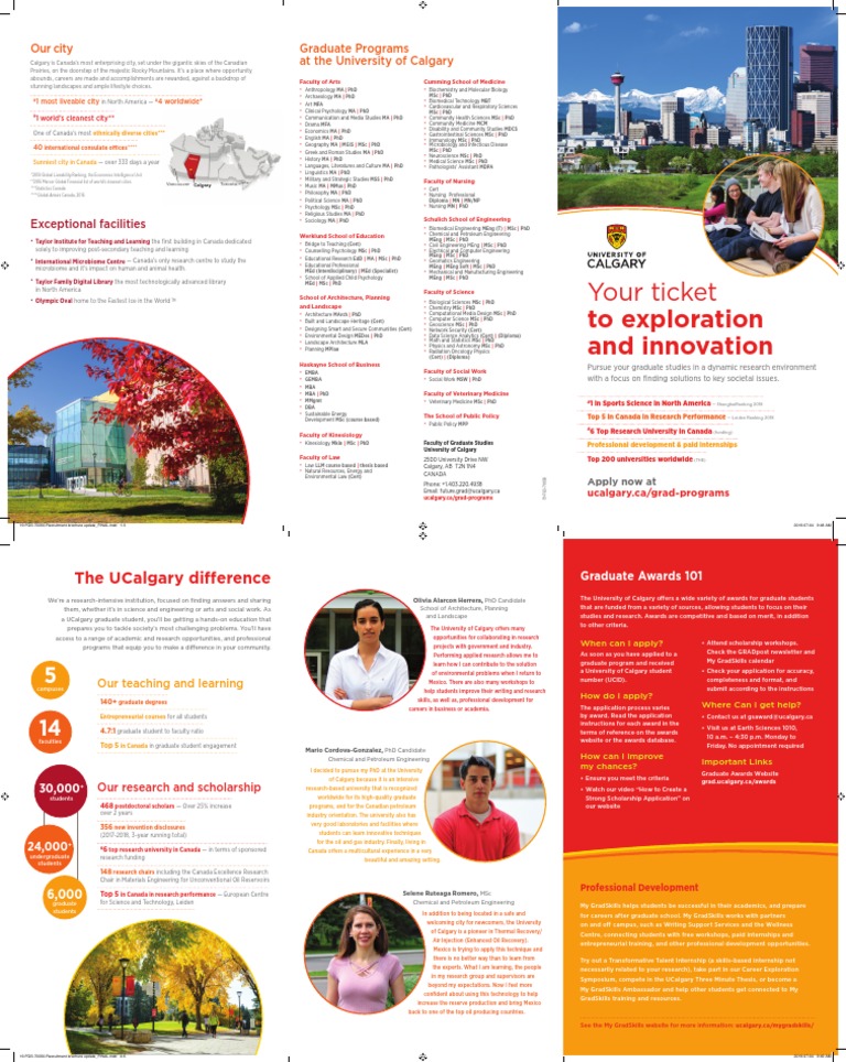 University of Calgary Important Guide | PDF