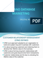 CRM and Database Marketing