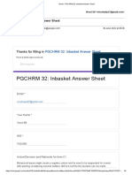 Exam - PGCHRM 32 - Inbasket Answer Sheet