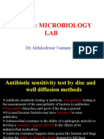 SBT 721 MICROBIOLOGY AND CELL BIOLOGY LAB-Antibiotic sensitivity test & Oligodynamic action of copper on bacteria