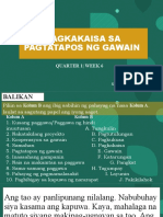 Esp - Q1WK6 - Pagkakaisa Sa Pagtatapos NG Gawain