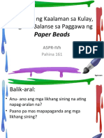 COT in MAPEH 5 Paggawa NG Paper Beads