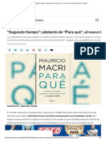 “Segundo tiempo”_ adelanto de “Para qué”, el nuevo libro de Mauricio Macri - Infobae
