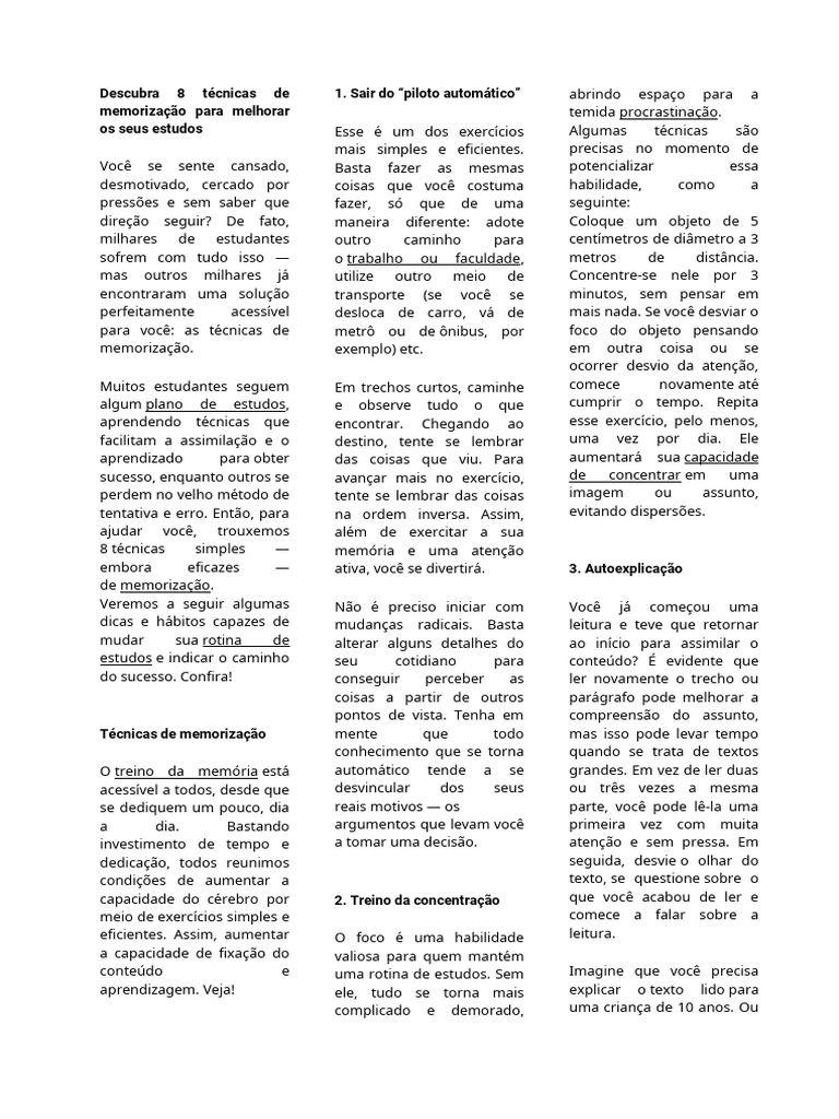 Memoriza o pdf aprendizado mem ria