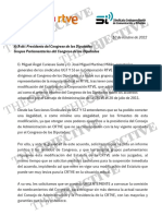 Documento de las Secciones Sindicales de UGT Y SI en RTVE