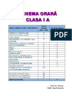 1 Schema Orara Clasa I