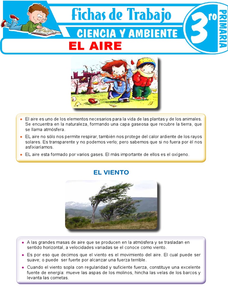 El Aire para Tercer Grado de Primaria | PDF | Atmósfera de tierra ...