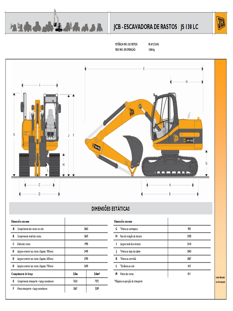 JCB JS130 | PDF | Motores | Freio