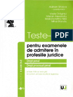 Teste-Grilă: Pentru Examenele de Admitere În Profesiile Juridice