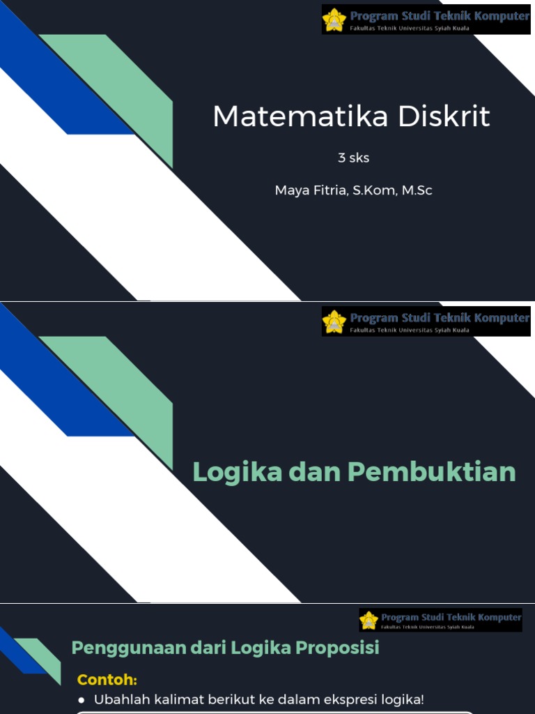 Logika dan Pembuktian Matematika Diskrit | PDF