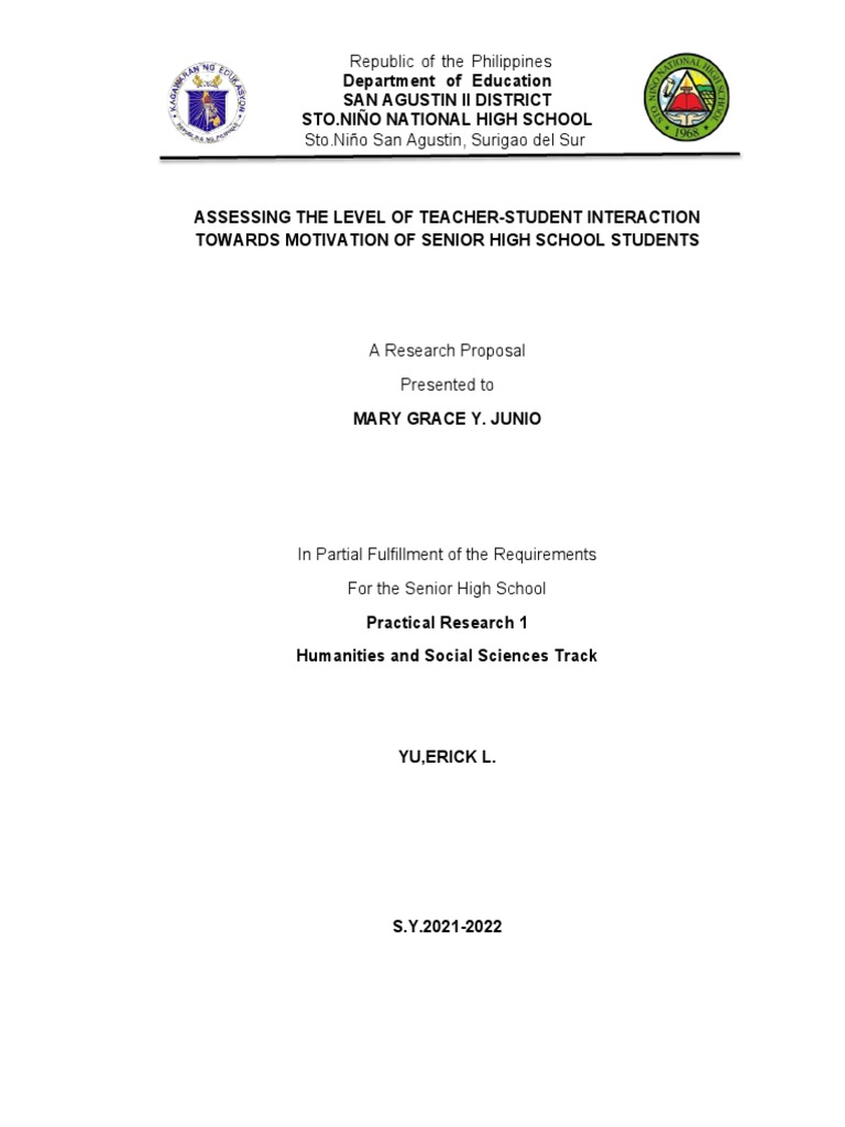 Erick Yu Practical Research 1 Manuscript PDF Behavior Modification