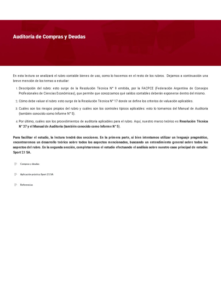 Auditoría de Compras y Deudas | PDF | Contabilidad | Valoración (Finanzas)