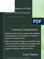 Online Platforms Tools ICT Content Development