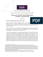 Fidh - Cedaw 85th Pre-sessional Working Group - Thailand - October 2022