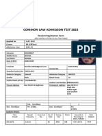 Clat 2023 Application Form 2023 15-09-2022 N