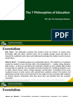 Hj0ouismq - 7 Philosophies of Education
