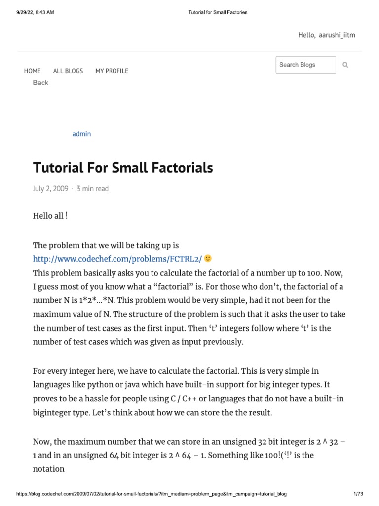 Large factorial algorithm pdf