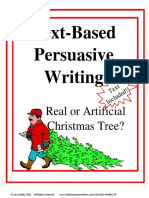 Text-Based Persuasive Writing Freebie: Real or Artificial Christmas Tree?