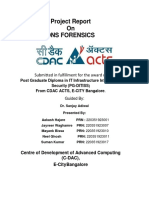 Project Report On Dns Forensics: Submitted in Fulfillment For The Award of
