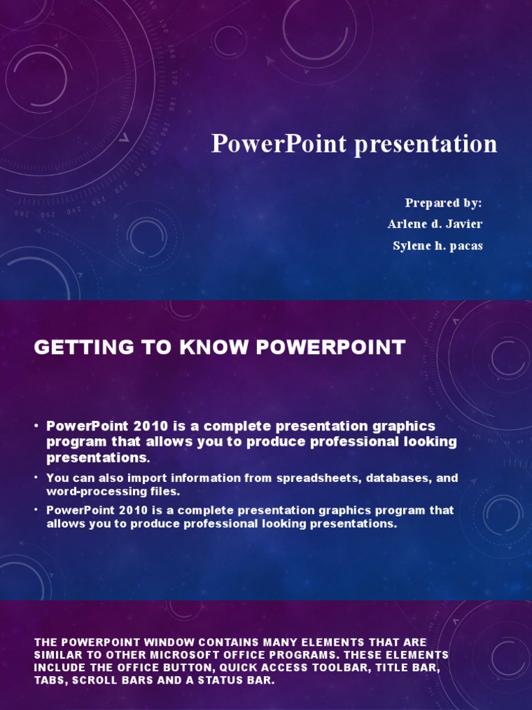 BASIC TASKS FOR CREATING A POWERPOINT PRESENTATION intelligence overview