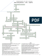 CRUZADINHA AVALIATIVA I - MTC - UNIFTC - Crossword Labs