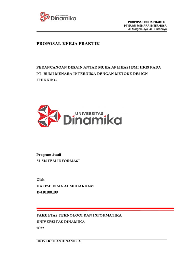 Proposal KP - 19410100108 - HAFIZD BIMA ALMUHARRAM | PDF