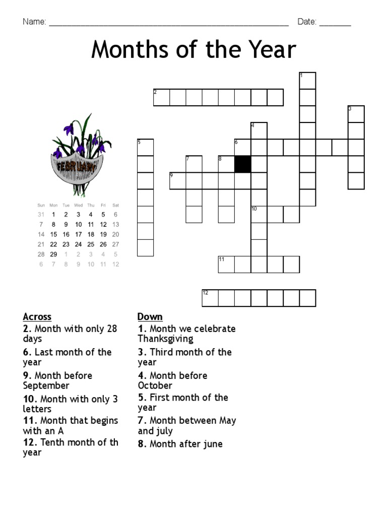Months of The Year 7f850 6303fe10 | PDF