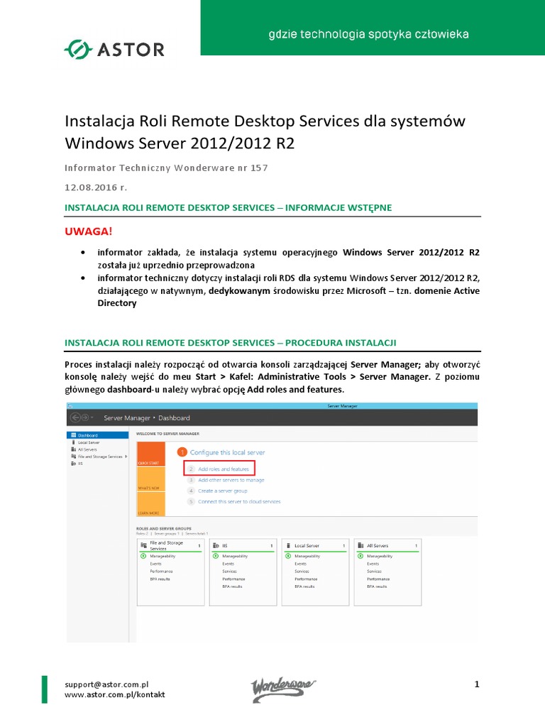 Informator Techniczny Wonderware 157 | PDF