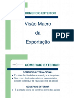 COMERCIO EXTERIOR. Visão Macro Da Exportação - PDF