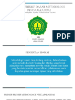 Prinsip-Prinsip Dasar Metodologi Pengajaran PAI 987