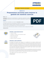 Proponemos Acciones para Mejorar La Gestión de Nuestras Cuencas