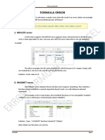 FORMULA ERROR in MS Excel