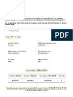 Exam City Date Notice