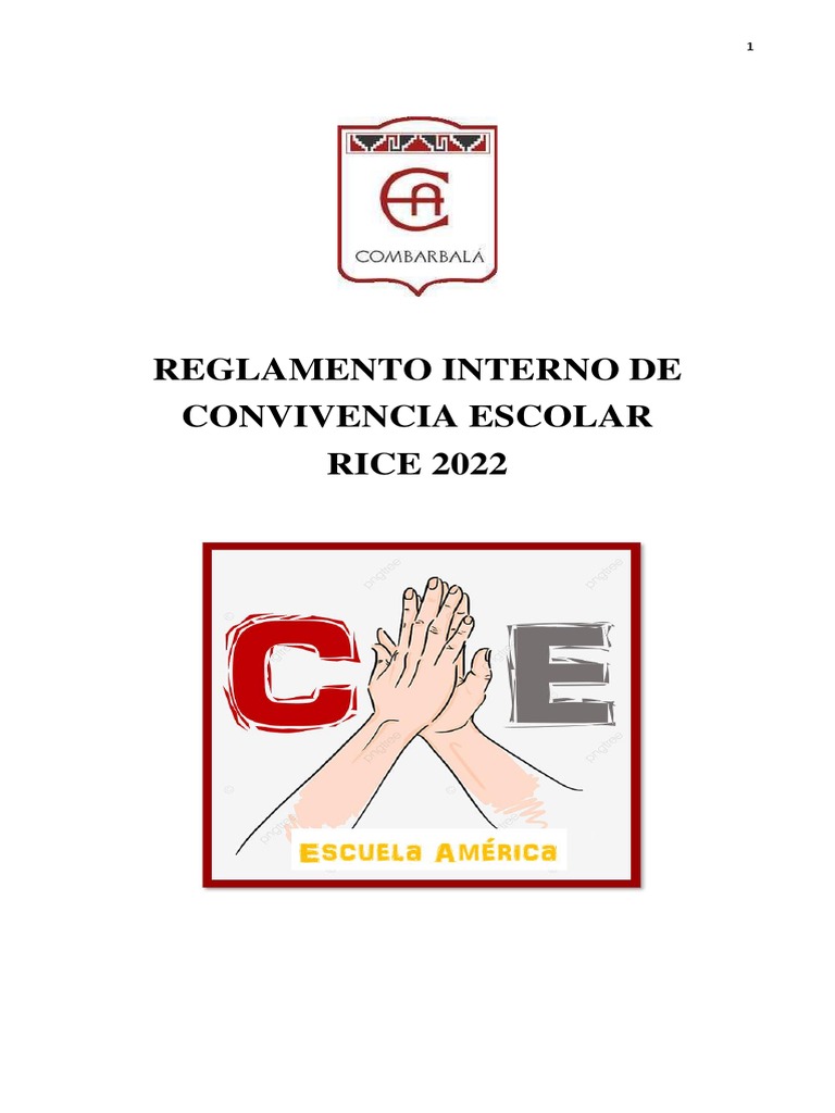 Reglamento Interno de Convivencia Escolar | PDF | Aprendizaje ...