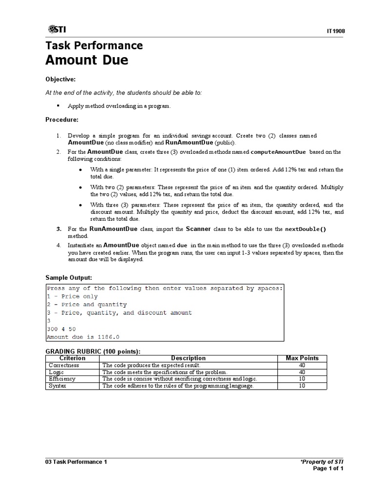 03 Task Performance 1 | PDF