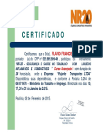 Certificado N R 20 Flavio Francisco Salvador