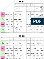 Classwise Timetables 21st Sep